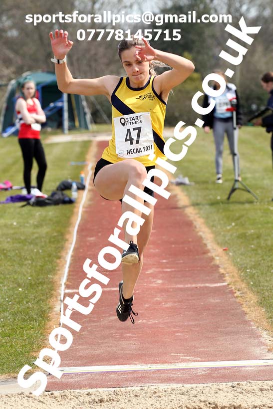 Long jump, 2021 NECAA Open Graded Meeting, Morpeth. Photo: David T. Hewitson/Sports for All Pics